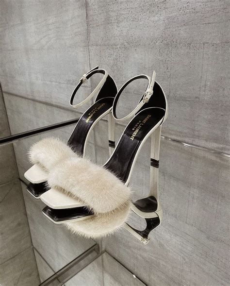 ysl fur heel|Women's Saint Laurent Heels .